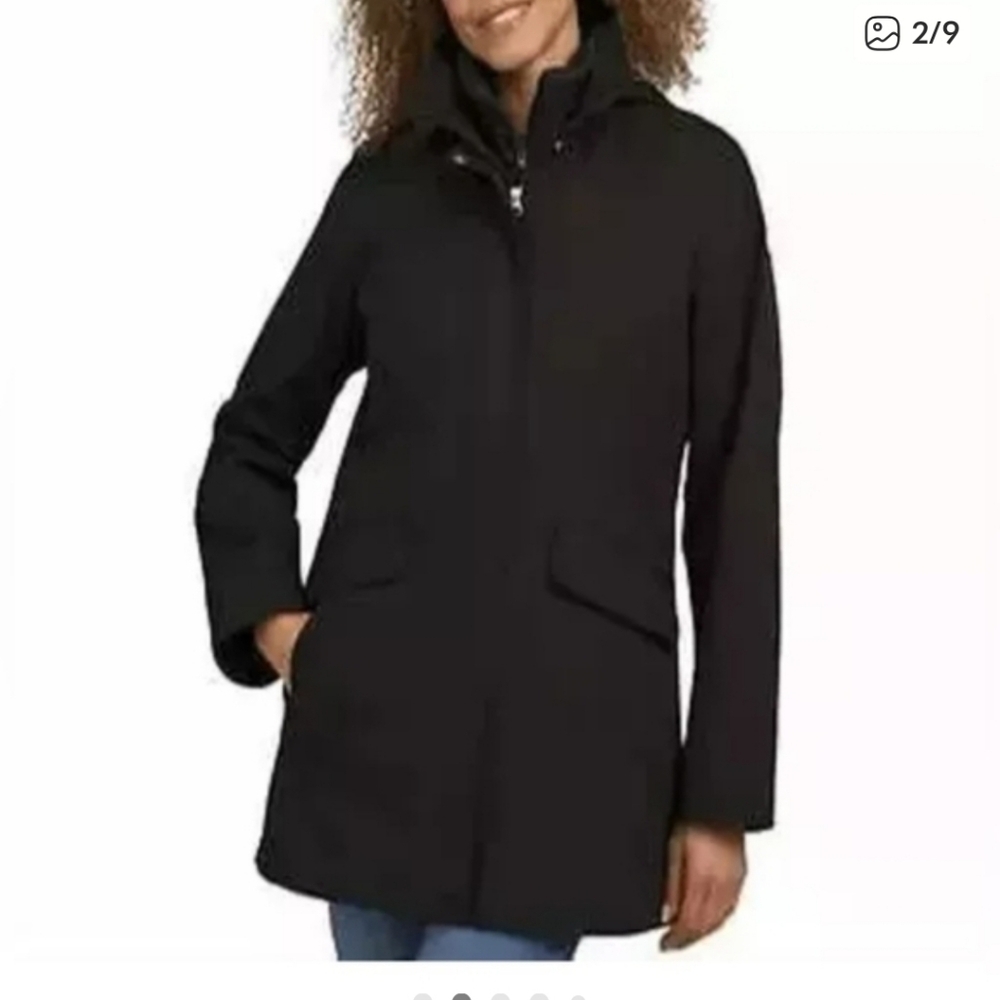 Lands' End Women's Black 3-in-1 Jacket Vest Black M